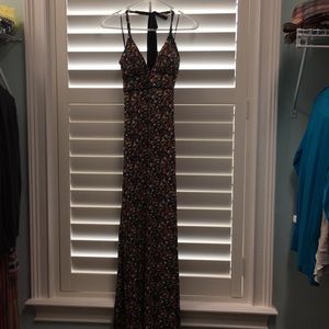 Guess halter long floral dress